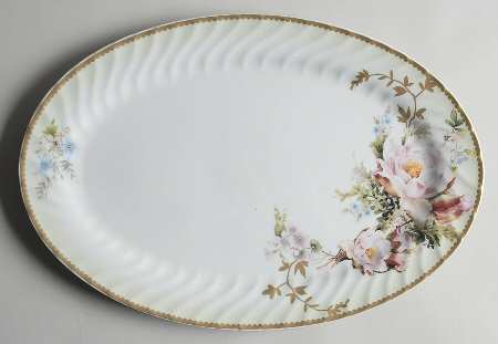 Charmed Rose 14" Oval Serving Platter