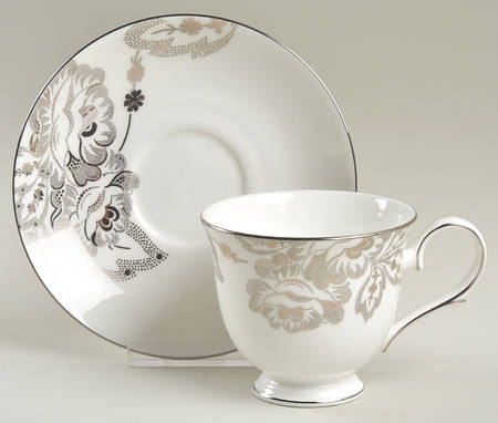 Floral Waltz Footed Cup & Saucer Set