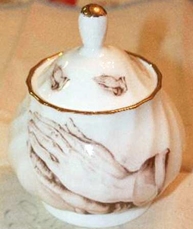 Praying Hands Sugar Bowl & Lid