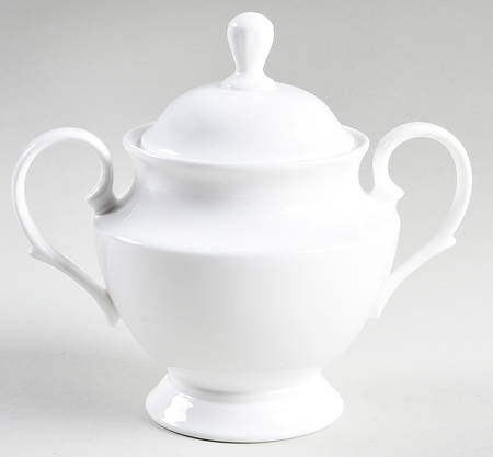 Classic White Sugar Bowl & Lid