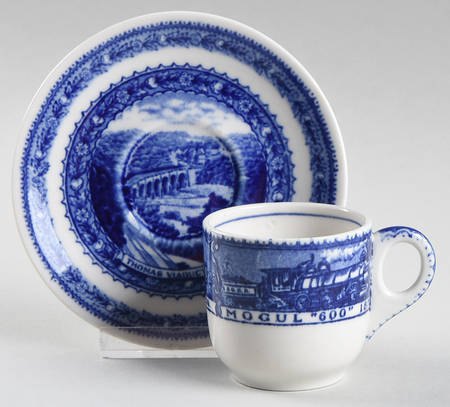 Baltimore & Ohio Railroad Flat Demitasse Cup & Saucer Set