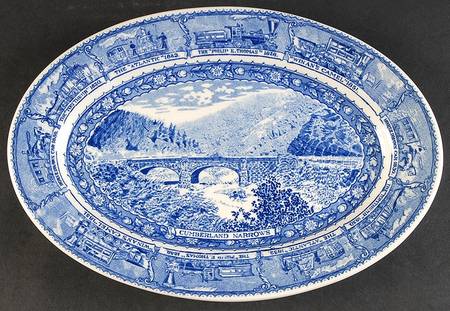 Baltimore & Ohio Railroad 12" Oval Serving Platter