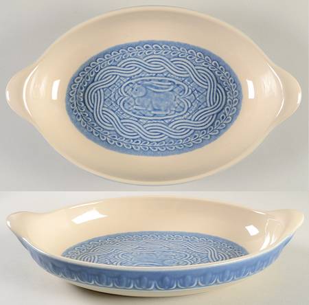 American Craft Cornflower 13" Oval Baker