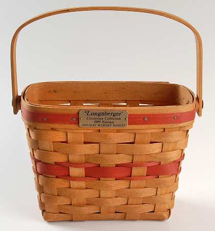 Baskets Holiday Memory Red Accent Basket