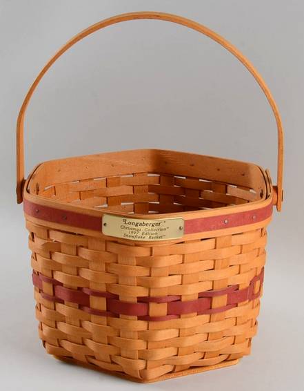 Baskets Red Snowflake Basket