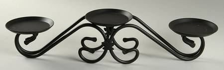 Baskets 3 Light Metal Candleholder