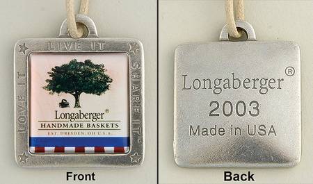 Baskets 2003 Bee "Love It, Live It, Share It" Tie-On Charm