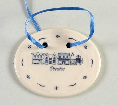 Baskets Blue Dresden Tour Basket Charm Tie-On