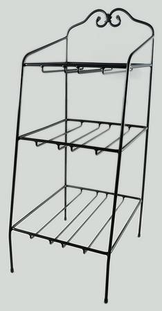 Baskets Large Bin Basket (3 Tier) Metal Stand