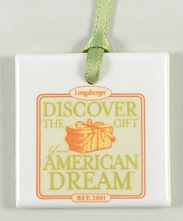 Baskets 2001 Bee "Discover the Gift" Tie-On Charm