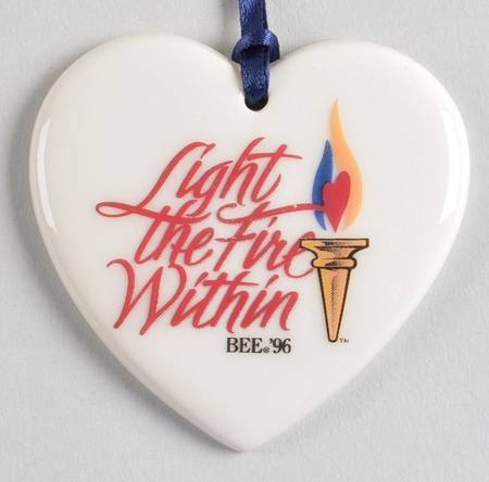 Baskets 1996 Bee "Light the Fire Within" Tie-On Charm