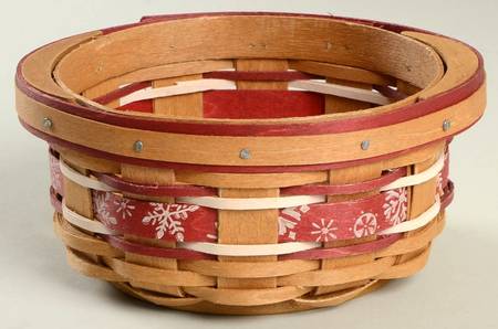 Baskets Red Little Falling Snow Basket