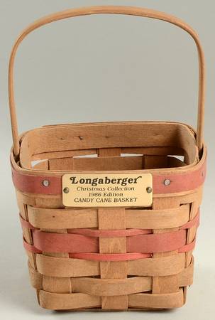 Baskets Red Candy Cane Basket