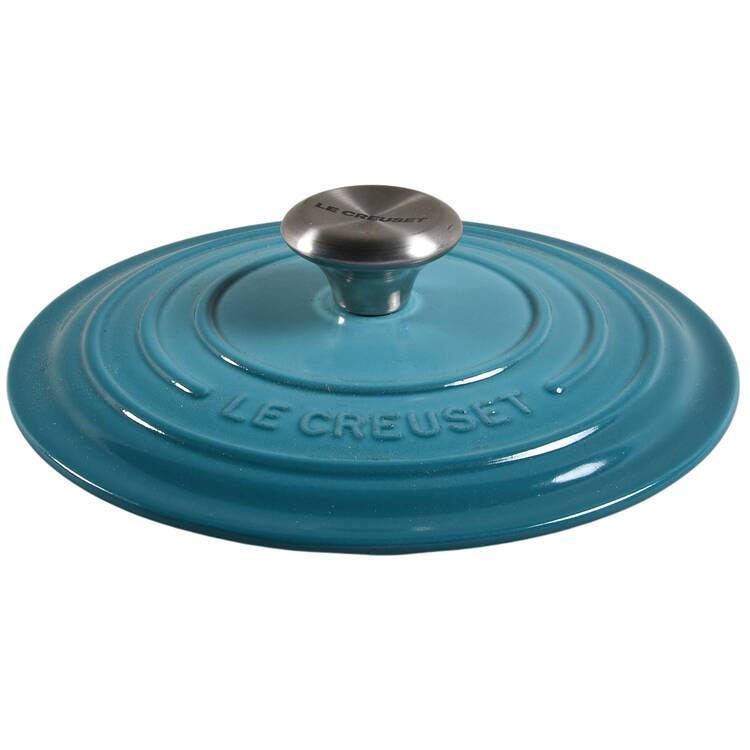 Caribbean Teal Lid for 2.25 Qt Cast Iron Saucepan