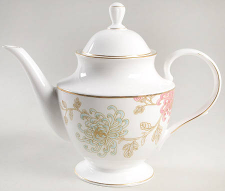 Painted Camellia Teapot & Lid