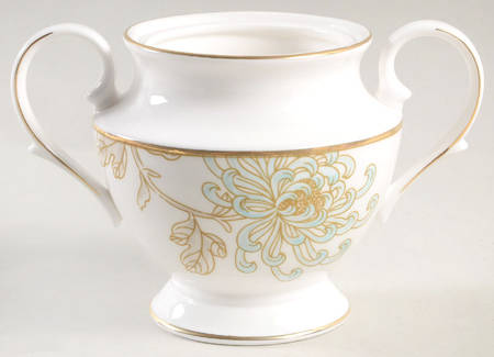 Painted Camellia Sugar Bowl No Lid