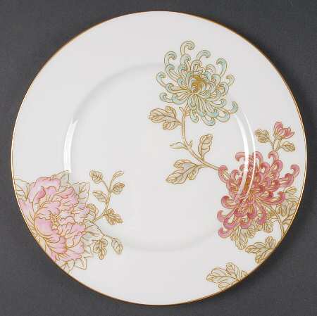 Painted Camellia Accent Luncheon Plate