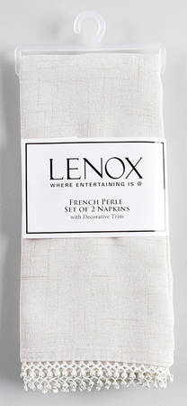 French Perle White Cloth Napkin - Set of 2