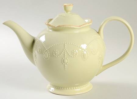 French Perle Pistachio Teapot & Lid