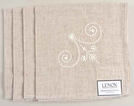 French Perle White Cloth Napkin - Set of 4