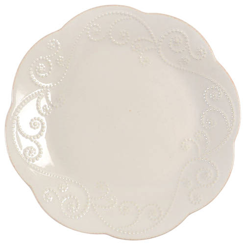 French Perle White Salad/Dessert Plate - Set of 4
