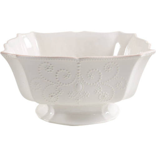 French Perle White Footed Bowl