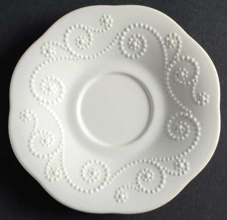 French Perle White Saucer
