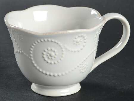 French Perle White Footed Cup