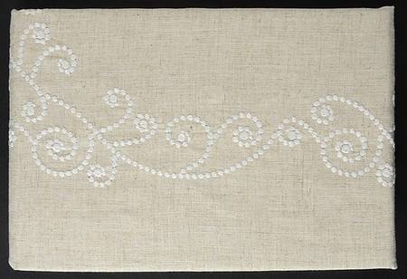 French Perle White 60" X 120" Rectangular Tablecloth