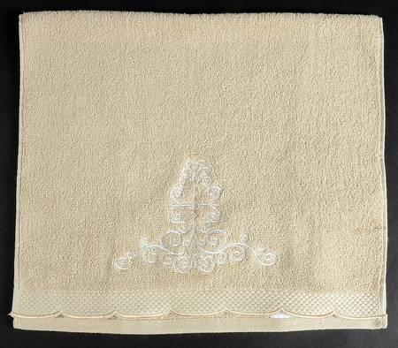 French Perle White Cloth Hand Towel