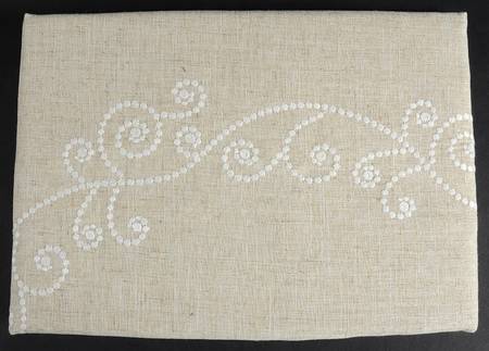 French Perle White 70" Round Tablecloth
