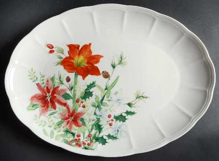Winter Meadow 16" Oval Serving Platter