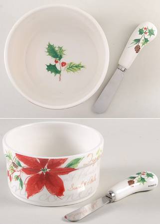 Winter Meadow Dip Bowl & Spreader Set