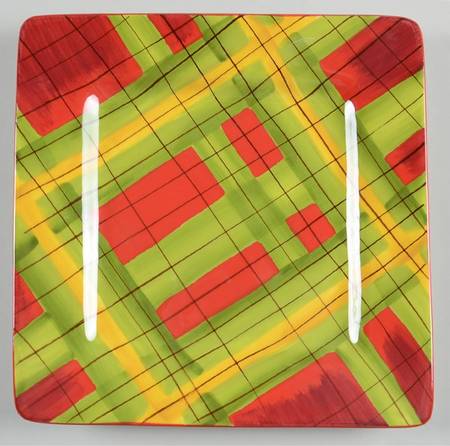 Holiday Taffeta Square Salad Plate by Laurie Gates