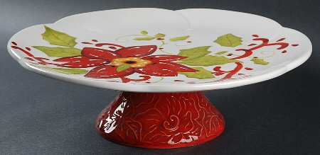 Holiday 12" Diameter Pedestal Cake Stand