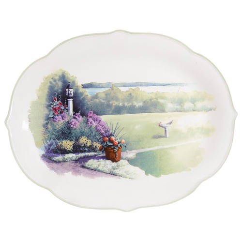Floral Meadow 16" Oval Serving Platter