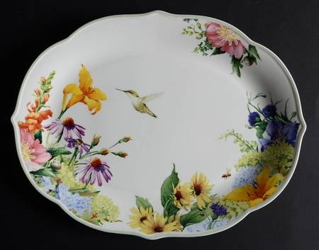 Floral Meadow 16" Oval Serving Platter
