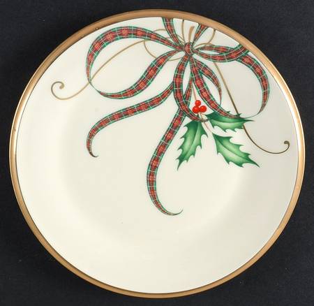 Holiday Nouveau Ribbon Bread & Butter Plate