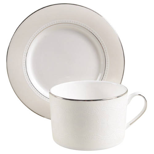 Chapel Hill Flat Cup & Saucer Set