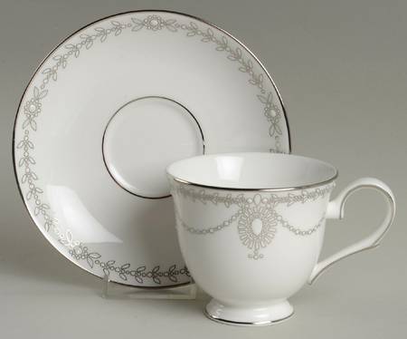 Empire Pearl Footed Cup & Saucer Set