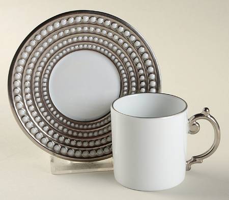 Perlee Platinum Espresso Cup and Saucer Set