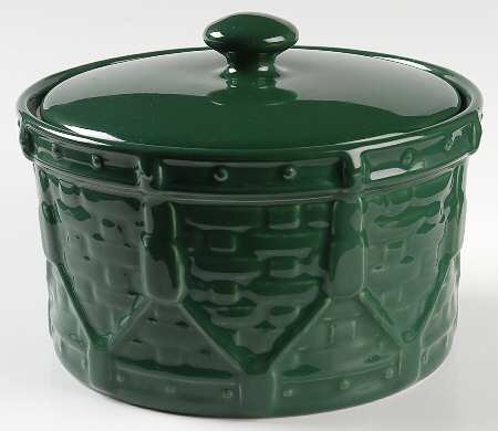 Woven Drum 4" Storage Crock & Lid