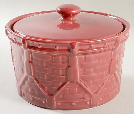 Woven Drum 4" Storage Crock & Lid