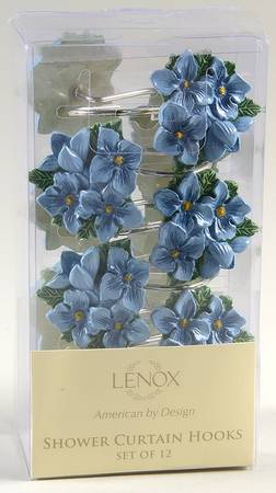 Butterfly Meadow Blue (Set of 12) Shower Curtain Hooks