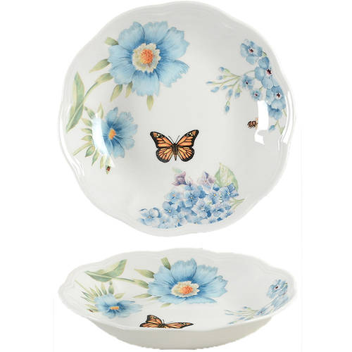 Butterfly Meadow Blue 8" Individual Pasta Bowl