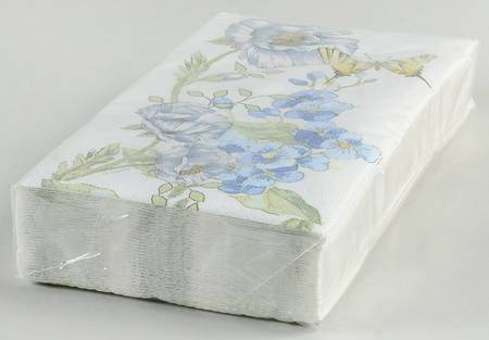 Butterfly Meadow Blue Package of Paper Guest Dinner Napkins