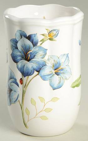 Butterfly Meadow Blue Tall China Tumbler