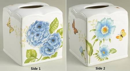 Butterfly Meadow Blue Square Tissue Box Cover