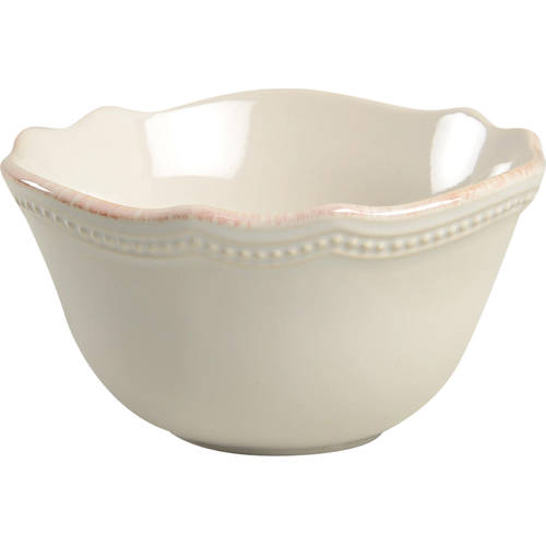 French Perle Bead White Fruit/Dessert (Sauce) Bowl