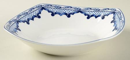 Mandarin Square Blue Coupe Soup Bowl